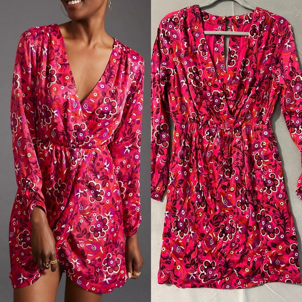 Maeve Mini Wrap Dress small